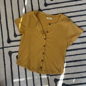 Madewell Mustard Button-Down Shirt